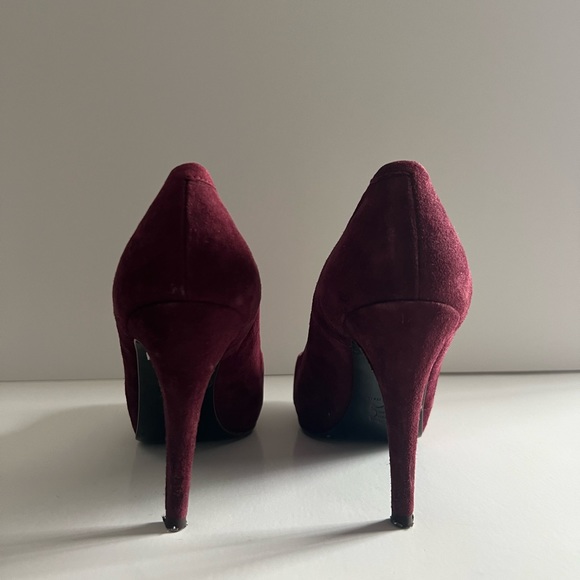 Suede Heels Pumps in Burgundy size 36 - Picture 2 of 10